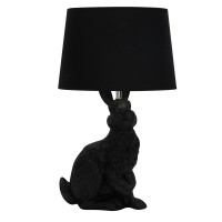 OML-19924-01 OMNILUX Piacenza Черная настольная лампа Кролик (заяц)