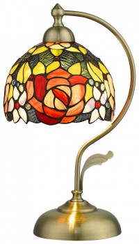 828-804-01 Velante настольная лампа с плафоном Тиффани