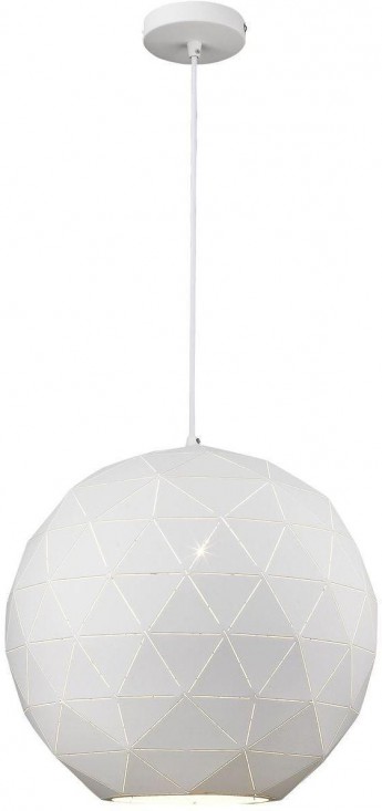 WE261.01.006 WERTMARK белый подвесной светильник Delfio, диаметр 40см, 1*Е27*60Вт