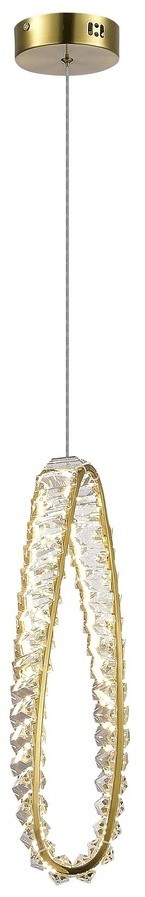 APL.045.06.15 Aployt подвесной светодиодный светильник Olimp, хрусталь, бронза, 15W