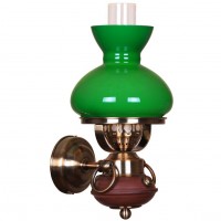 321-581-01 Velante настенный светильник "керосиновая лампа", зеленый плафон