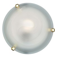 253 Sonex DUNA Настенно-потолочный светильник Тарелка, 40см, хром 2*100W*Е27