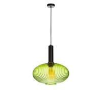 2072-С+BL LOFT IT подвесной светильник Iris, черный, зеленый, 30см диаметр