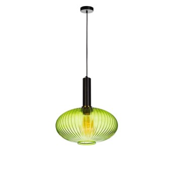 2072-С+BL LOFT IT подвесной светильник Iris, черный, зеленый, 30см диаметр