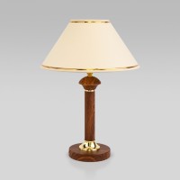 60019/1 орех EUROSVET деревянная настольная лампа Lorenzo