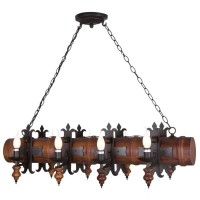 599-703-08 Velante Деревянный подвесной светильник "Таверна" 97см, 8 ламп