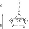 O413PL-01GB MAYTONI подвесной уличный светильник Albion, черный, золото