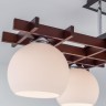 CL114141 CITILUX потолочная деревянная люстра Нарита, венге, хром, E27*4*40W