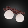 CL114121 CITILUX потолочный деревянный светильник Нарита, венге, хром, E27*2*40W